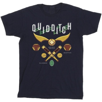 Abbigliamento Bambina T-shirts a maniche lunghe Harry Potter Quidditch Bludgers Quaffles Blu