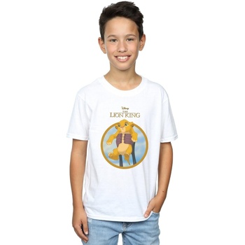 Abbigliamento Bambino T-shirt maniche corte Disney The Lion King Show Simba Bianco