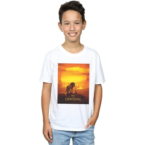 Abbigliamento Bambino T-shirt maniche corte Disney The Lion King Movie Sunset Poster Bianco