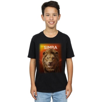 Abbigliamento Bambino T-shirt maniche corte Disney The Lion King Movie Adult Simba Poster Nero