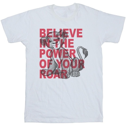Abbigliamento Bambino T-shirt maniche corte Disney The Lion King Power Of Roar Bianco