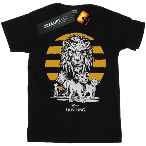 Abbigliamento Bambina T-shirts a maniche lunghe Disney The Lion King Movie Group Nero