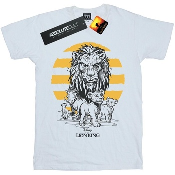 Abbigliamento Bambina T-shirts a maniche lunghe Disney The Lion King Movie Group Bianco