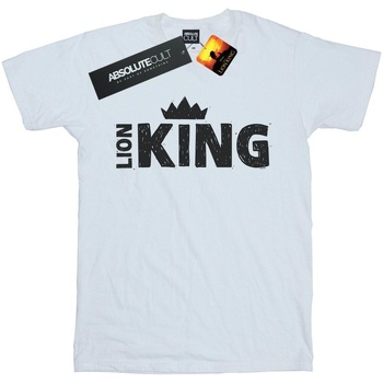 Abbigliamento Bambina T-shirts a maniche lunghe Disney The Lion King Movie Crown Bianco