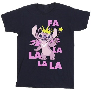 Abbigliamento Bambino T-shirt maniche corte Disney Lilo & Stitch Angel Fa La La Blu
