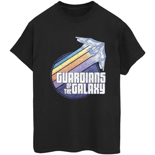 Abbigliamento Donna T-shirts a maniche lunghe Guardians Of The Galaxy Badge Rocket Nero