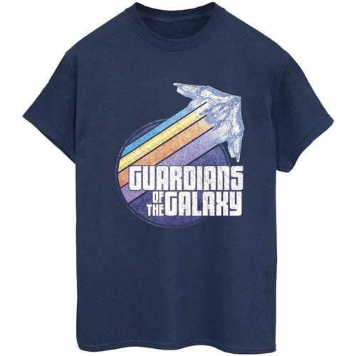 Abbigliamento Donna T-shirts a maniche lunghe Guardians Of The Galaxy Badge Rocket Blu