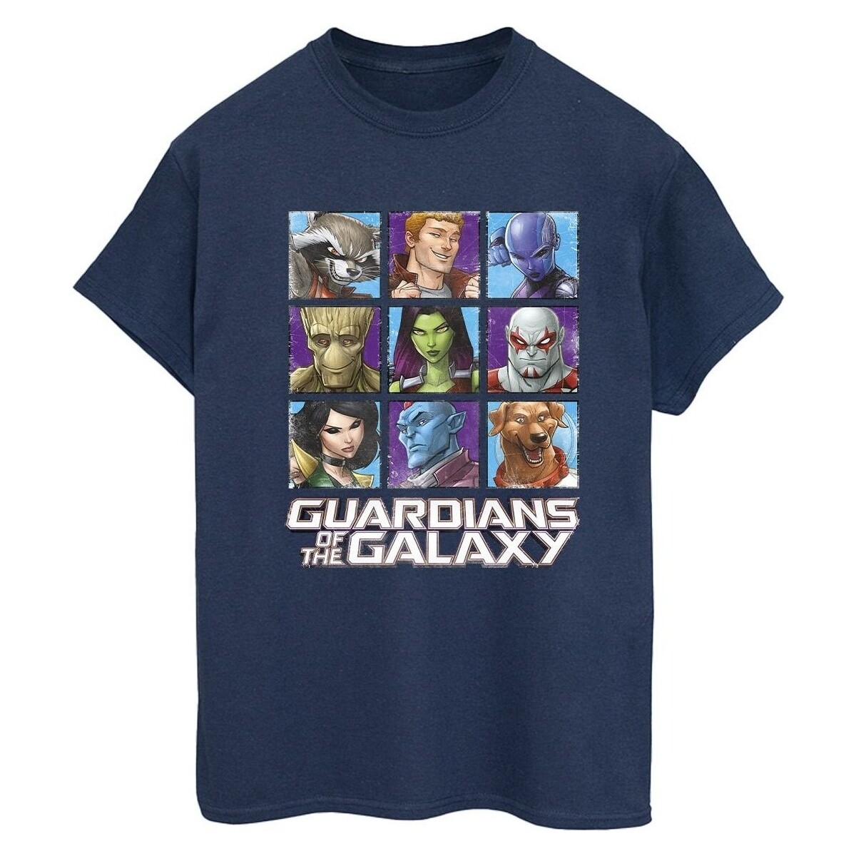 Abbigliamento Donna T-shirts a maniche lunghe Guardians Of The Galaxy Character Squares Blu