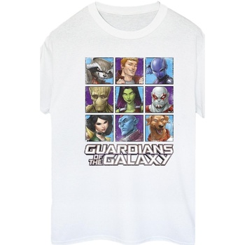 Abbigliamento Donna T-shirts a maniche lunghe Guardians Of The Galaxy Character Squares Bianco