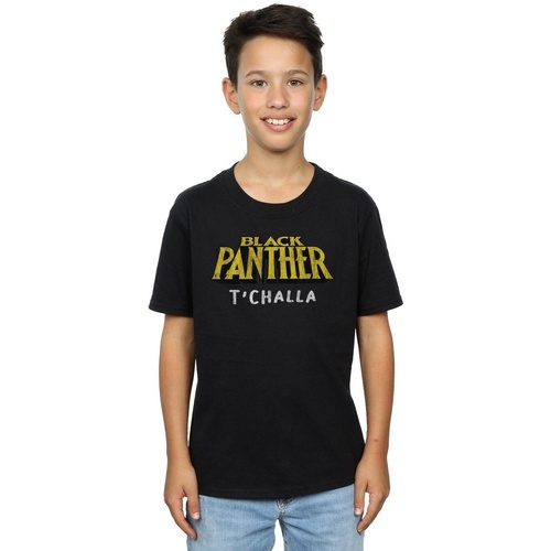 Abbigliamento Bambino T-shirt maniche corte Marvel Black Panther AKA T'Challa Nero