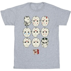Abbigliamento Uomo T-shirts a maniche lunghe Friday The 13Th Jason Masks Grigio