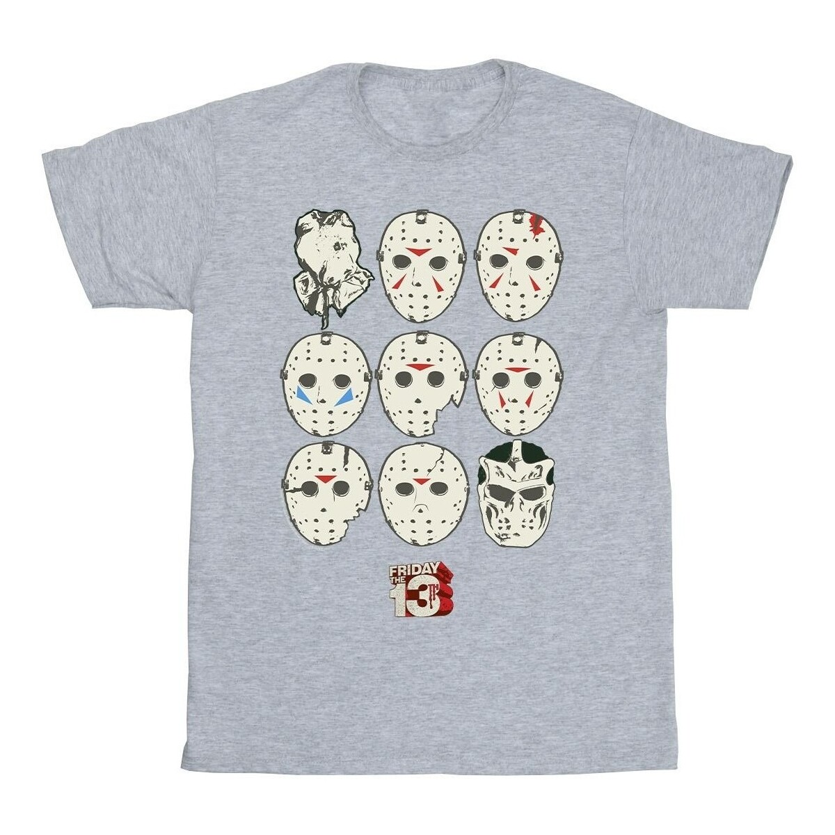 Abbigliamento Uomo T-shirts a maniche lunghe Friday The 13Th Jason Masks Grigio
