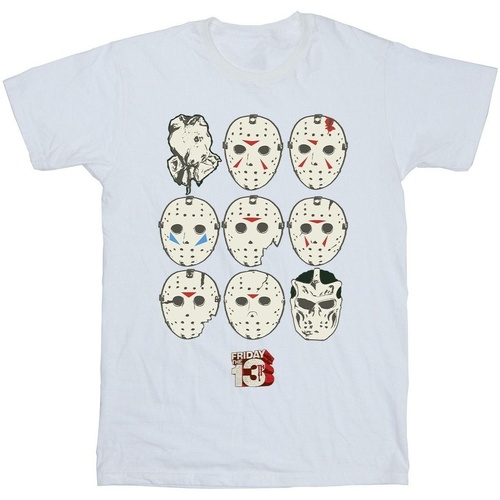 Abbigliamento Uomo T-shirts a maniche lunghe Friday The 13Th Jason Masks Bianco