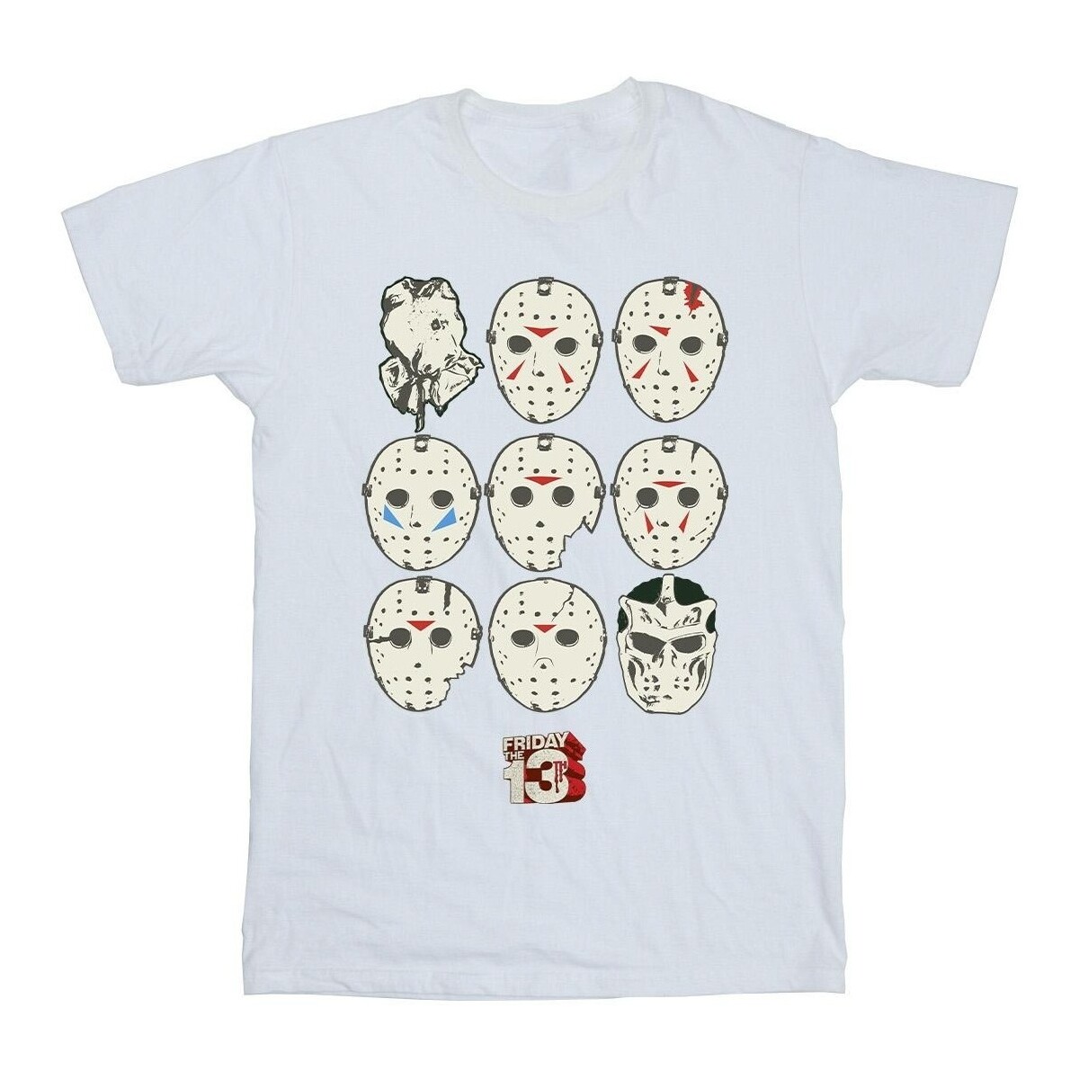 Abbigliamento Uomo T-shirts a maniche lunghe Friday The 13Th Jason Masks Bianco