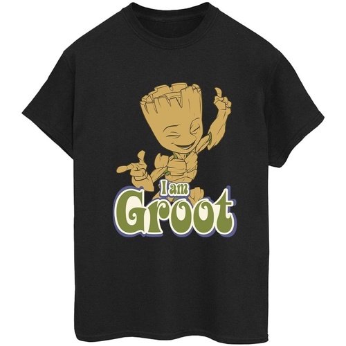 Abbigliamento Donna T-shirts a maniche lunghe Guardians Of The Galaxy Groot Dancing Nero