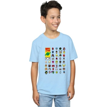 Abbigliamento Bambino T-shirt maniche corte Marvel Comics Heads Cover Blu