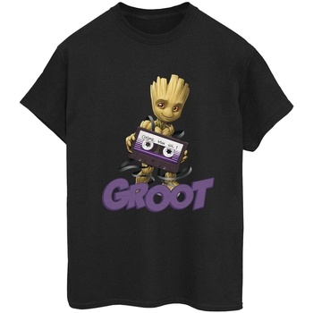 Abbigliamento Donna T-shirts a maniche lunghe Guardians Of The Galaxy Groot Casette Nero