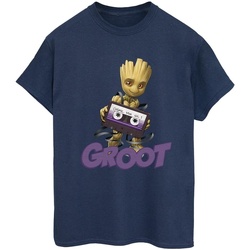 Abbigliamento Donna T-shirts a maniche lunghe Guardians Of The Galaxy Groot Casette Blu