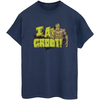 Abbigliamento Donna T-shirts a maniche lunghe Guardians Of The Galaxy I Am Groot Blu