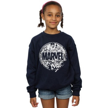 Abbigliamento Bambina Felpe Marvel Logo Character Infill Blu