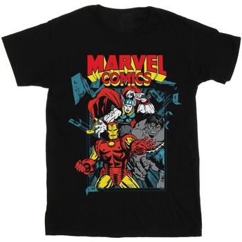 Abbigliamento Bambino T-shirt maniche corte Marvel Trio Pose Nero