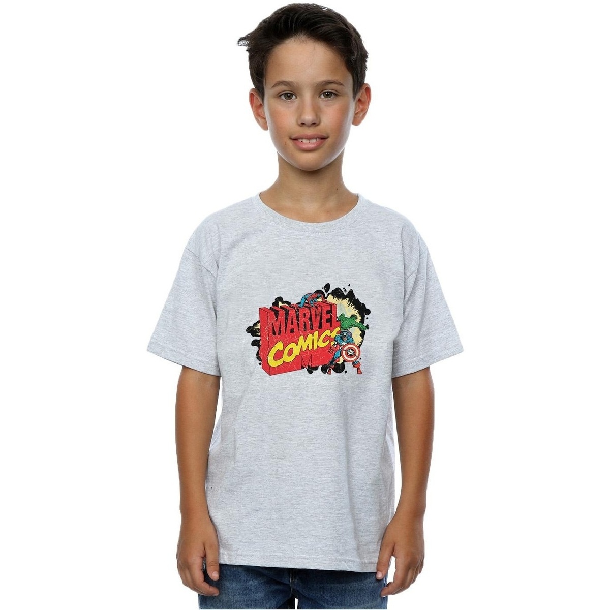 Abbigliamento Bambino T-shirt maniche corte Marvel Comics Big M Grigio