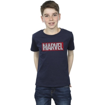 Abbigliamento Bambino T-shirt maniche corte Marvel Comics Hearts Logo Blu