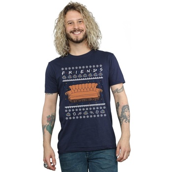 Abbigliamento Uomo T-shirts a maniche lunghe Friends Fair Isle Couch Blu