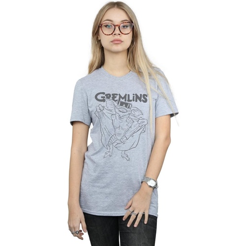 Abbigliamento Donna T-shirts a maniche lunghe Gremlins Spike's Glasses Grigio