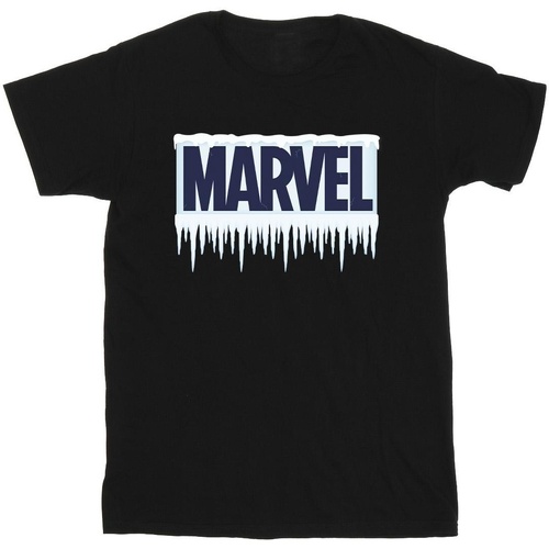 Abbigliamento Bambino T-shirt maniche corte Marvel Icicle Logo Nero