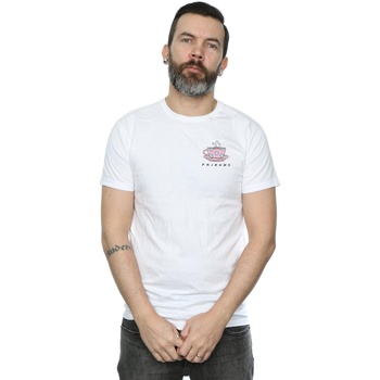 Abbigliamento Uomo T-shirts a maniche lunghe Friends Coffee Cup Breast Print Bianco