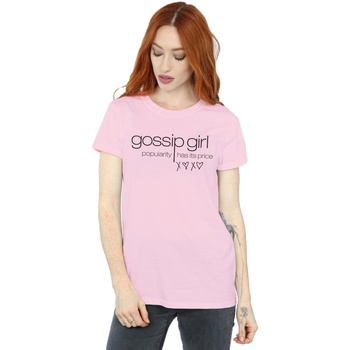 Abbigliamento Donna T-shirts a maniche lunghe Gossip Girl Popularity Has It's Price Rosso