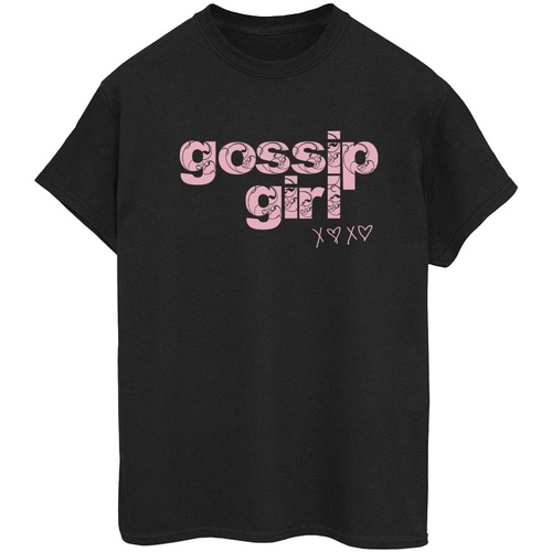 Abbigliamento Donna T-shirts a maniche lunghe Gossip Girl Swirl Logo Nero