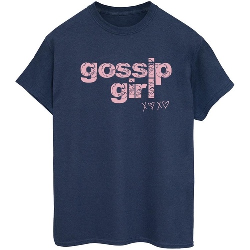 Abbigliamento Donna T-shirts a maniche lunghe Gossip Girl Swirl Logo Blu