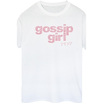 Abbigliamento Donna T-shirts a maniche lunghe Gossip Girl Swirl Logo Bianco