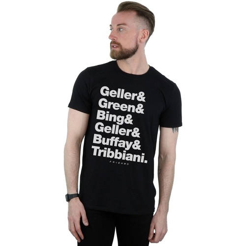Abbigliamento Uomo T-shirts a maniche lunghe Friends Surnames Text Nero