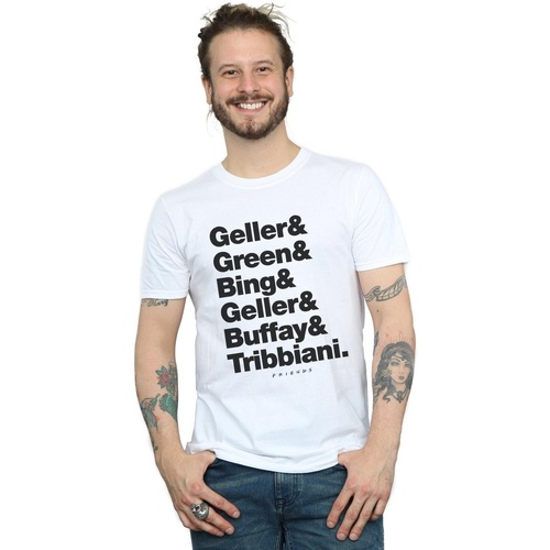 Abbigliamento Uomo T-shirts a maniche lunghe Friends Surnames Text Bianco
