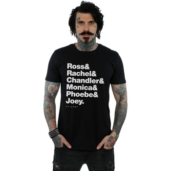 Abbigliamento Uomo T-shirts a maniche lunghe Friends First Names Text Nero