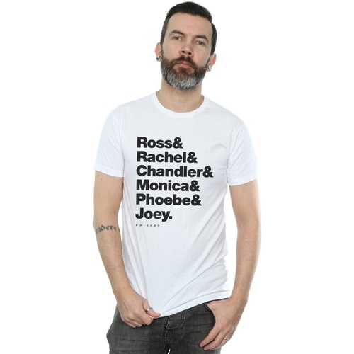 Abbigliamento Uomo T-shirts a maniche lunghe Friends First Names Text Bianco