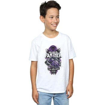 Abbigliamento Bambino T-shirt maniche corte Marvel Black Panther Talon Fighter Badge Bianco