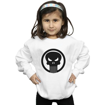 Abbigliamento Bambina Felpe Marvel The Punisher Skull Circle Bianco