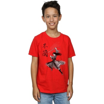 Abbigliamento Bambino T-shirt maniche corte Disney Mulan Movie Sword Jump Rosso
