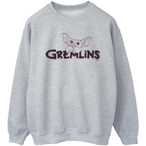 Abbigliamento Uomo Felpe Gremlins Logo Line Grigio