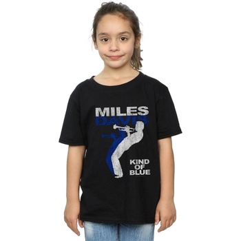 Abbigliamento Bambina T-shirts a maniche lunghe Miles Davis Kind Of Blue Distressed Nero