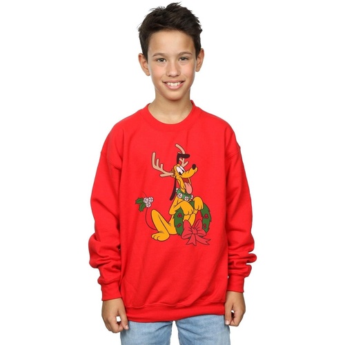 Abbigliamento Bambino Felpe Disney Pluto Christmas Reindeer Rosso