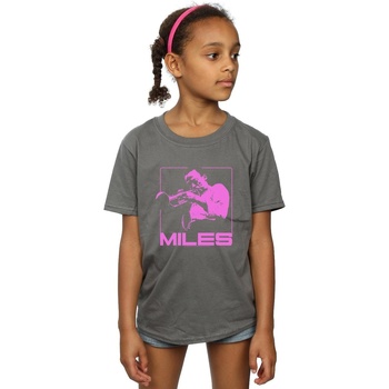 Abbigliamento Bambina T-shirts a maniche lunghe Miles Davis Pink Square Multicolore