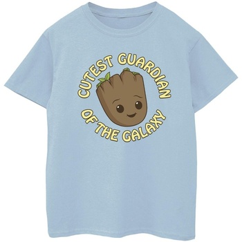 Abbigliamento Bambina T-shirts a maniche lunghe Marvel I Am Groot Cutest Guardian Blu