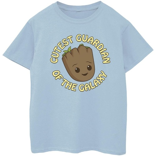 Abbigliamento Bambina T-shirts a maniche lunghe Marvel I Am Groot Cutest Guardian Blu