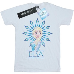 Abbigliamento Uomo T-shirts a maniche lunghe Disney Frozen Elsa Snowflake Bianco