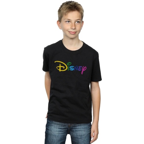 Abbigliamento Bambino T-shirt maniche corte Disney Colour Logo Nero